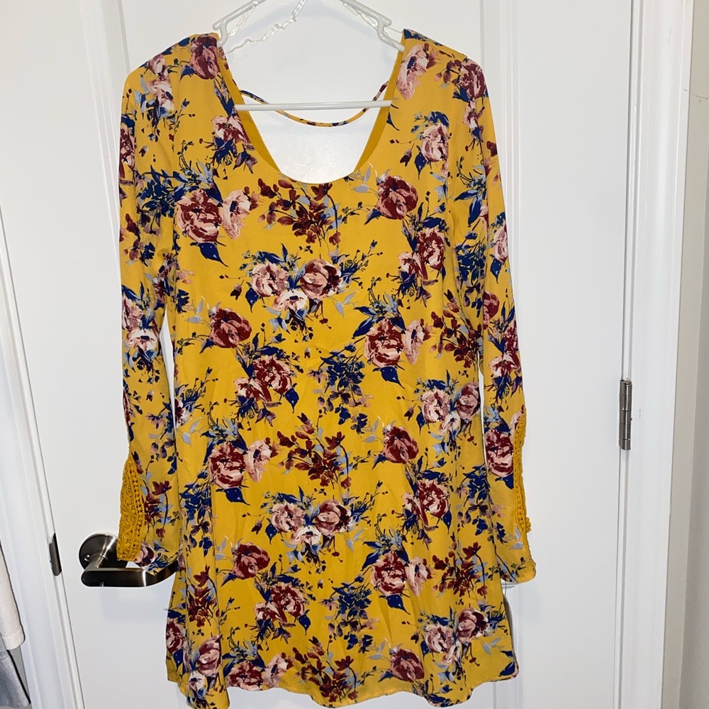 Yellow floral dress